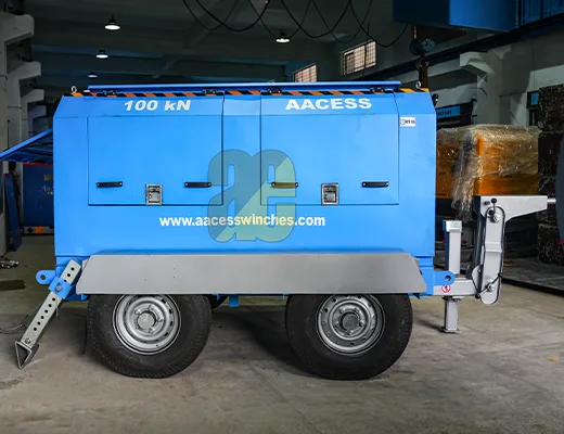 10 ton winch machine side view
